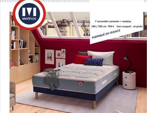 ensemble sommier matelas Merinos