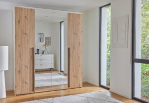 armoire pliante 200 chêne miroir