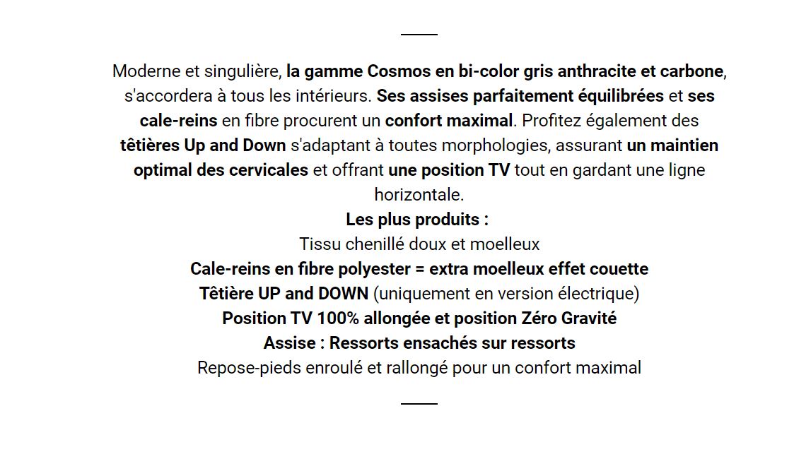 caracteristiques canape