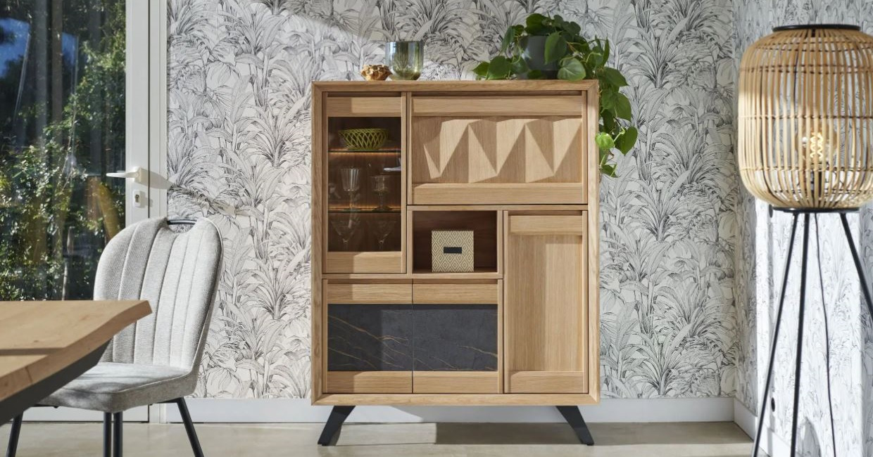 vitrine façade bois