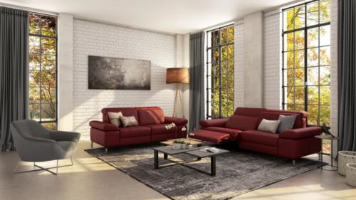 salon tendance .. cuir ou tissu